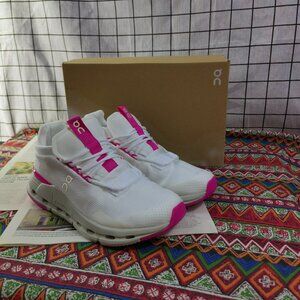 On Cloud Cloudnova Running Shoes White Pearl Brown